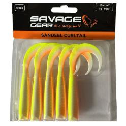 Savage Gear LB Sandeel Curltail 7cm Lemon Back 6 Adet