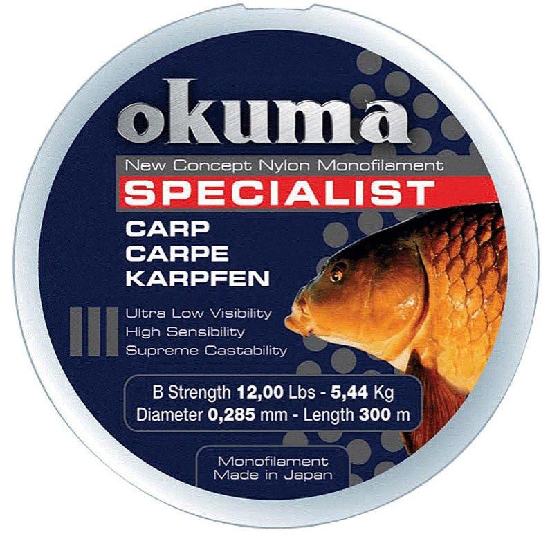 Okuma Carp 300 mt 10,00 lb 4,56 kg 0,26 mm Camou Misina