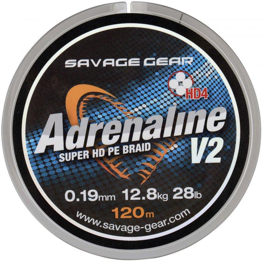 Savage gear HD4 Adrenaline V2 120 m 0.8 mm 10 lbs 4.5 kg Grey