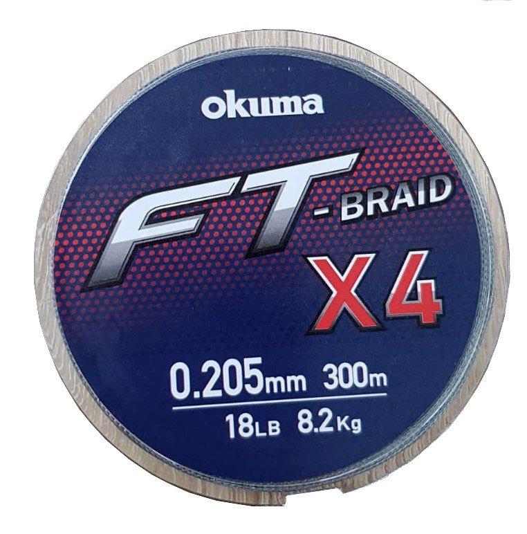 Okuma Ft-*4 Braided Line 300 mt Grey Örgü İp